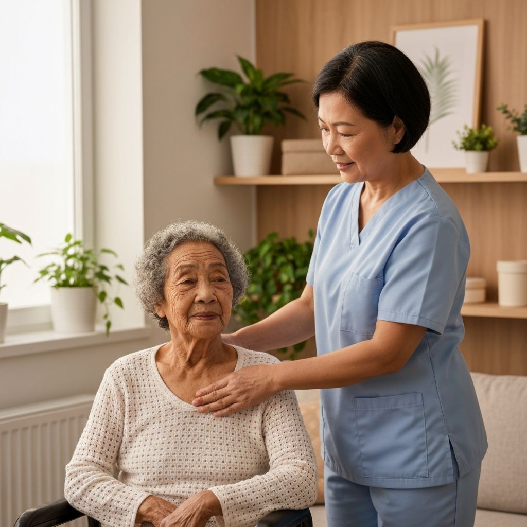 Caregiver providing compassionate elderly care and support